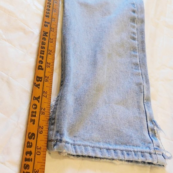 Y2K 90's Z. CAVARICCI Light Stone Washed Denim MOM Jeans High Waist Straight Leg - Picture 6 of 16